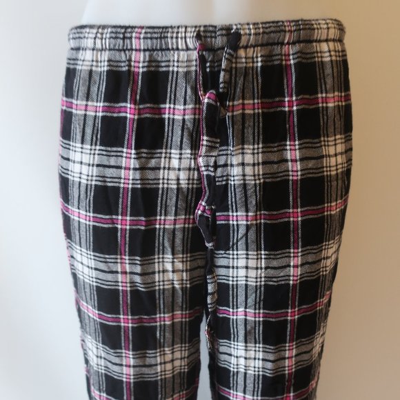 Womens Rails Clara Black Fuchsia White Plaid Drawstring Pajama Bottoms XS * - Picture 4 of 9